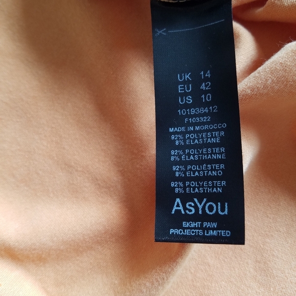 NWOT Beautiful Ruched Milkmaid Dress  Size 10 Orange - Picture 8 of 8